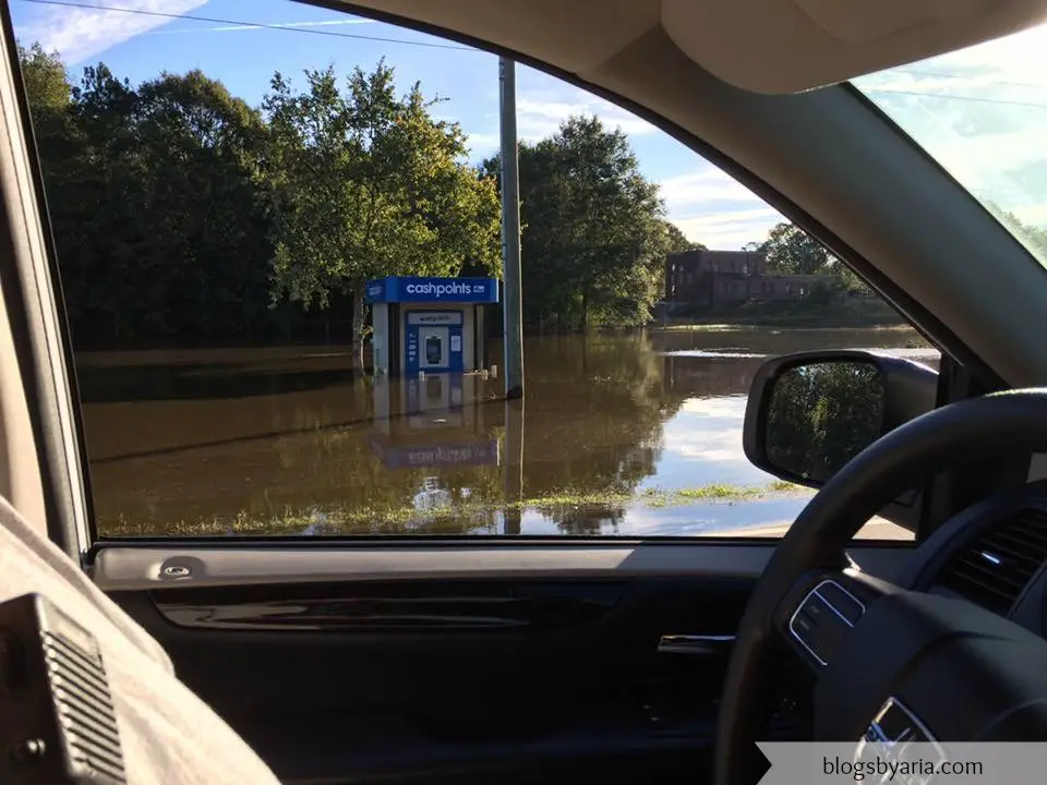 flooded cash points after hurricane matthew