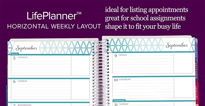 horizontal life planner