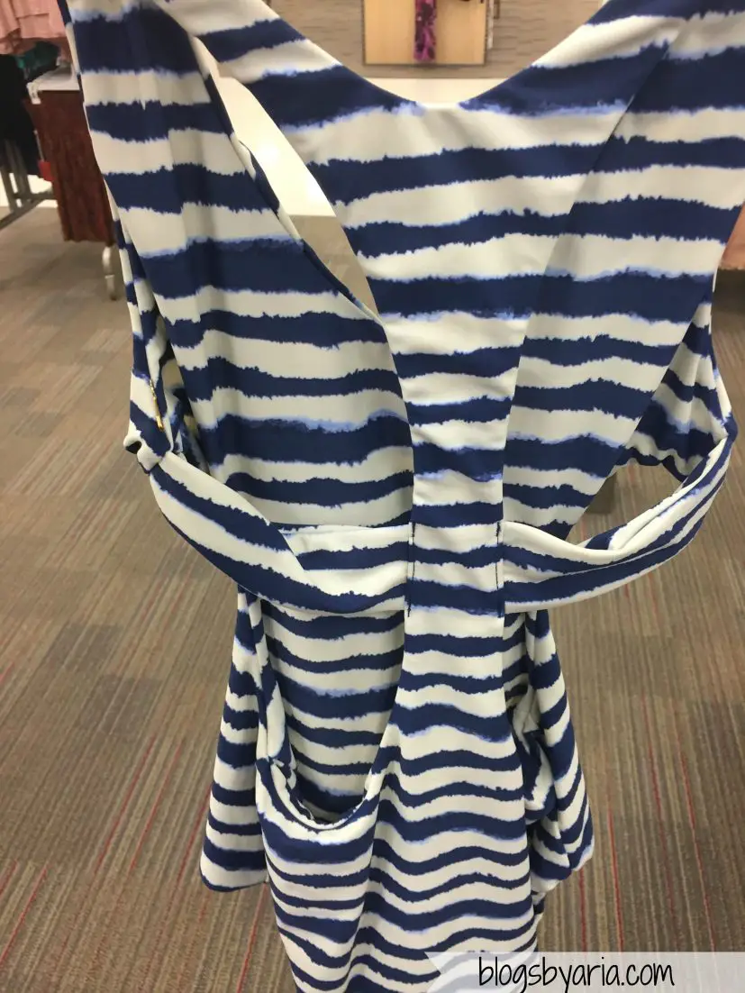 Striped Racerback One Piece Swimsuit - Indigo Blue - Tori Praver Seafoam