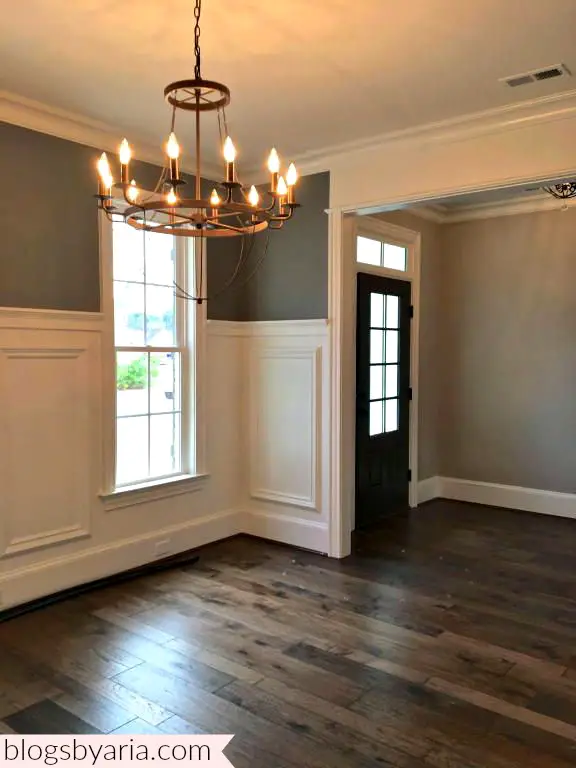 dining room with white trim work