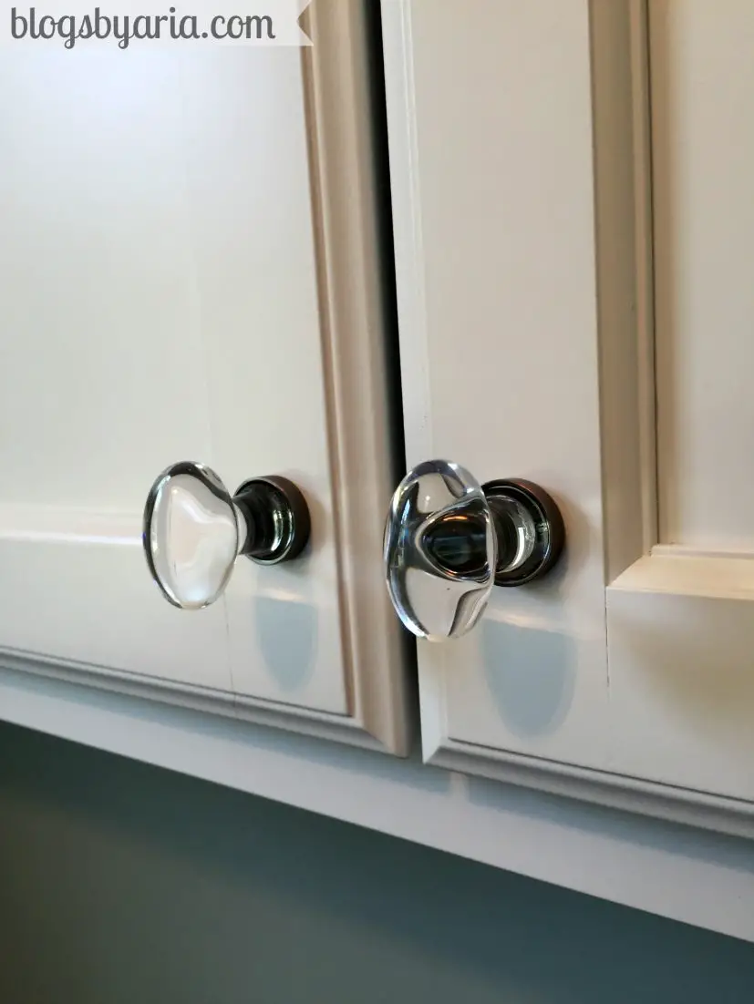clear oval door knob