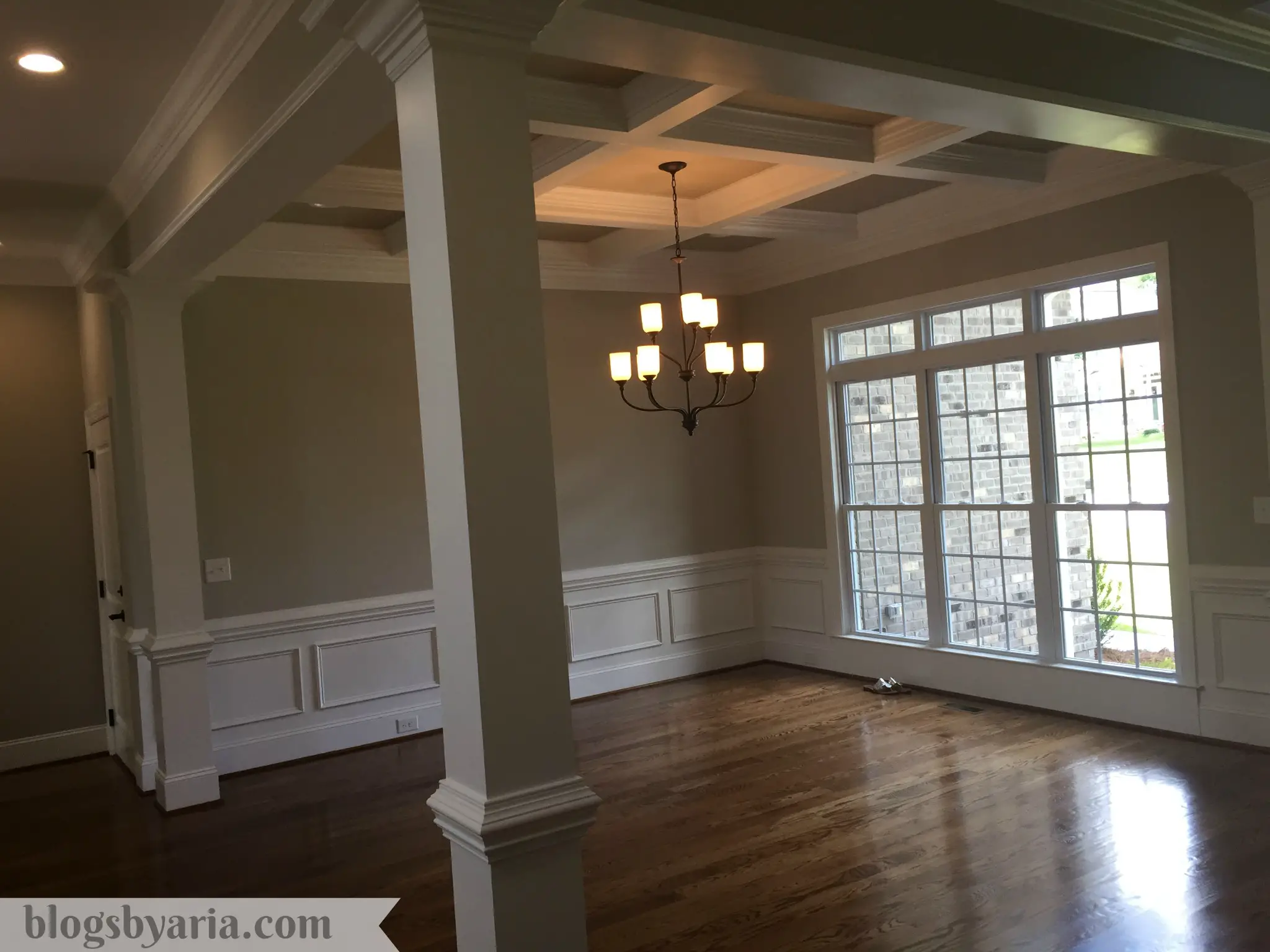 dining room coffered ceilings