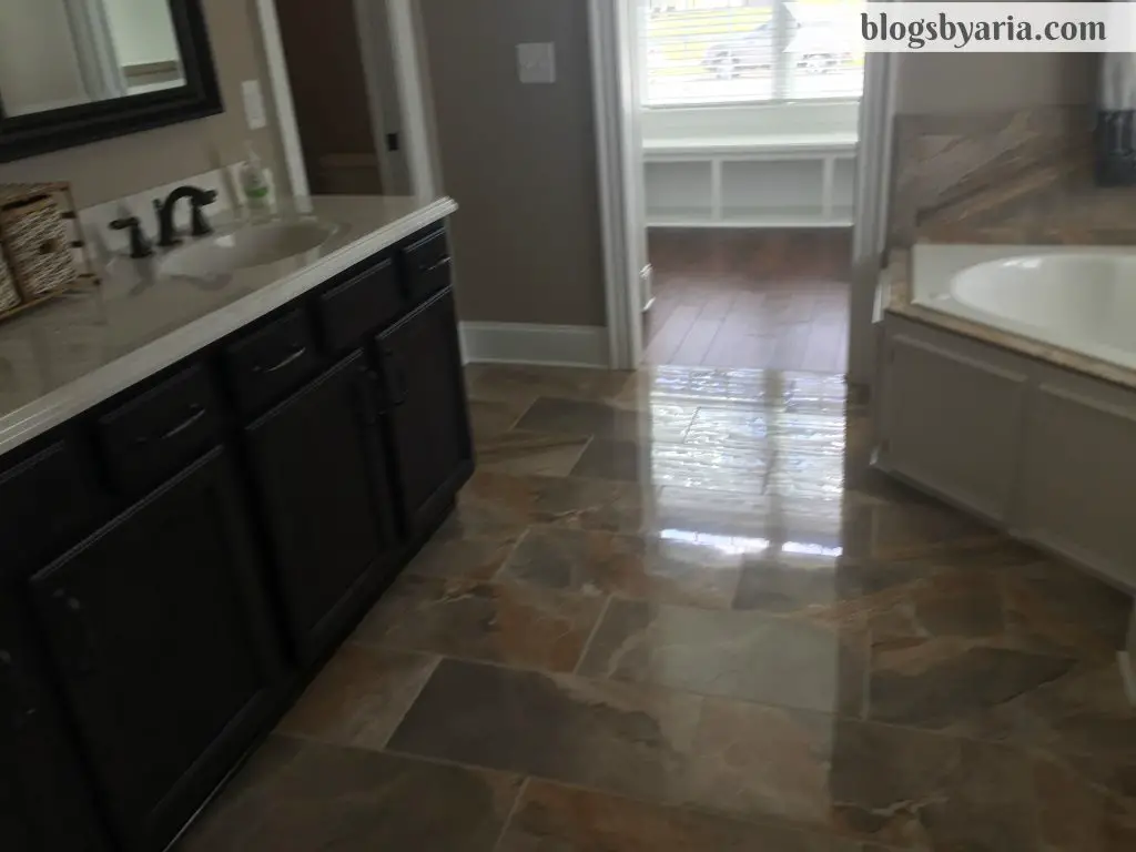 heated floors in master bathroom