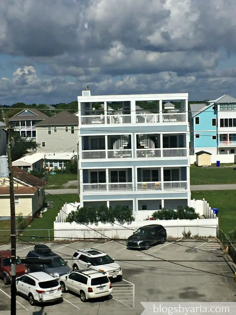 beach house with spiral staircase