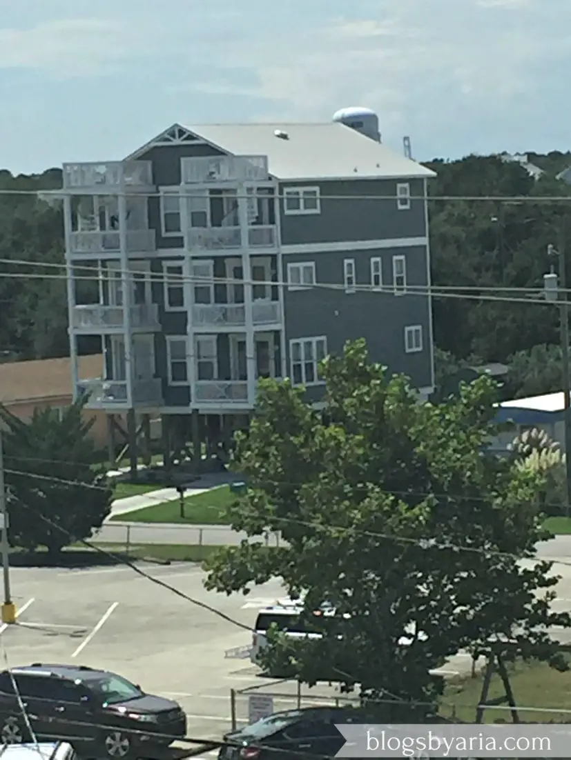 beach house with balcony