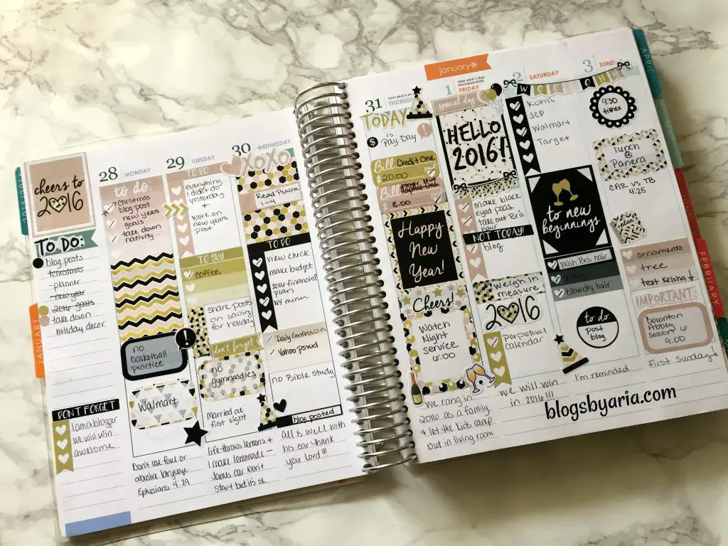 It's Planning Time 2016 New Year planner kit