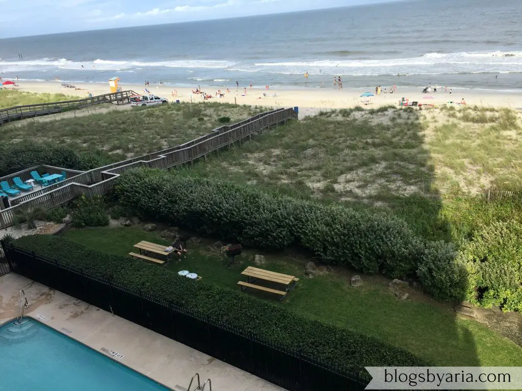 pool and beach view