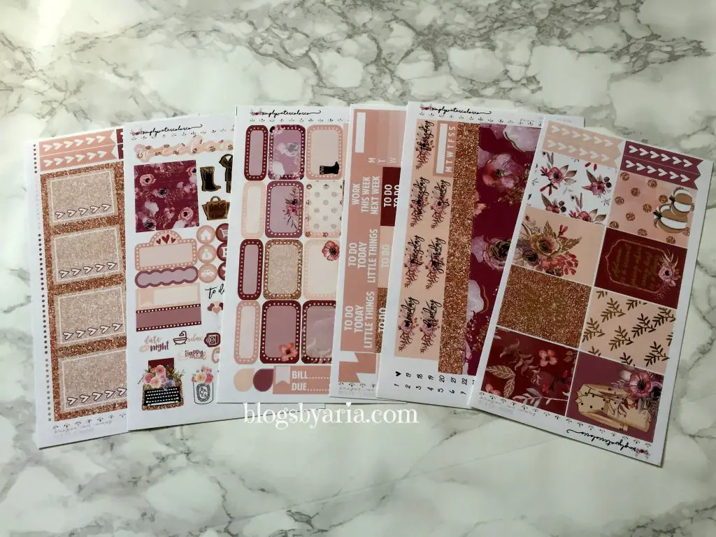 Simply Watercolor Co Sparkling Fall planner kit
