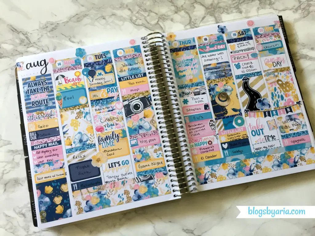 Little Miss Paperie Destination weekly planner spread