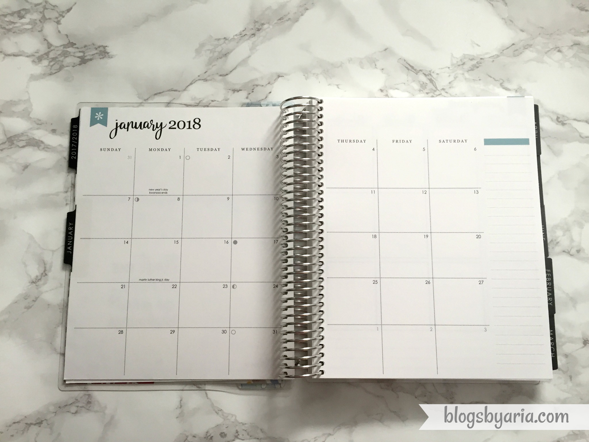 2018 Erin Condren Vertical Neutral Life Planner monthly view