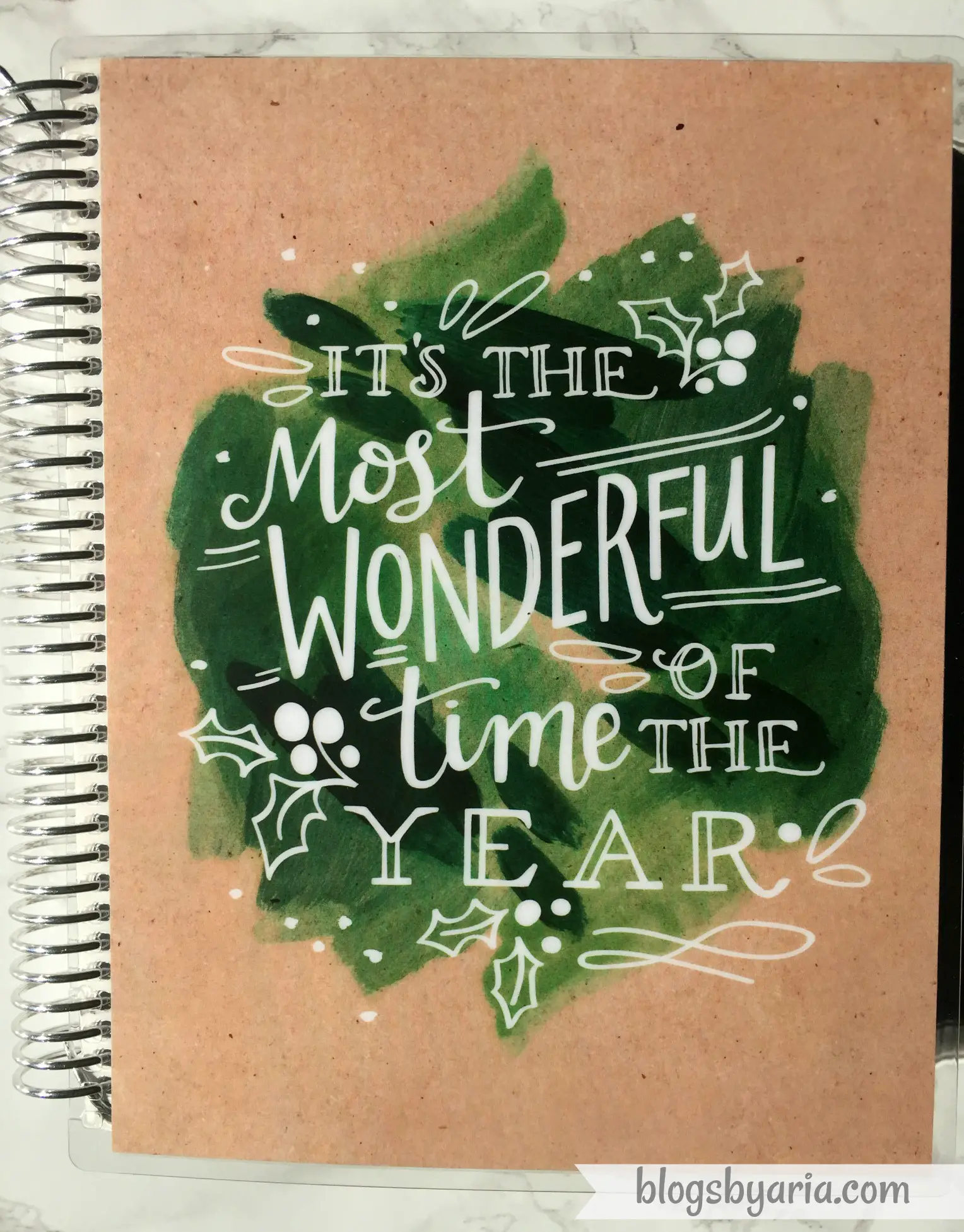 Erin Condren Watercolor Wreath Planner Cover
