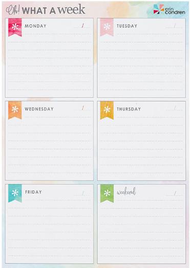 Oh! What a Week Notepad