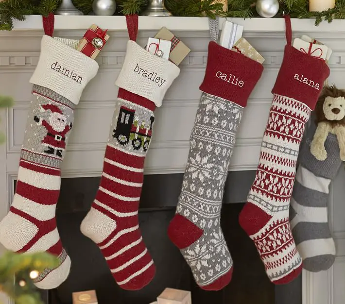 Natural Fair Isle Christmas Stocking Collection