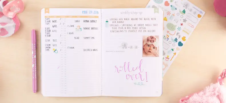 Erin Condren Petite Planner Baby Tracker