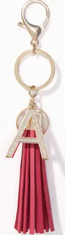 Loft Initial Tassel key chain Hostess Gift Idea