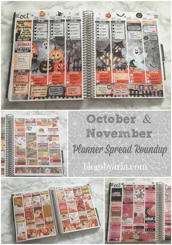 October and November Planner Spread Roundup