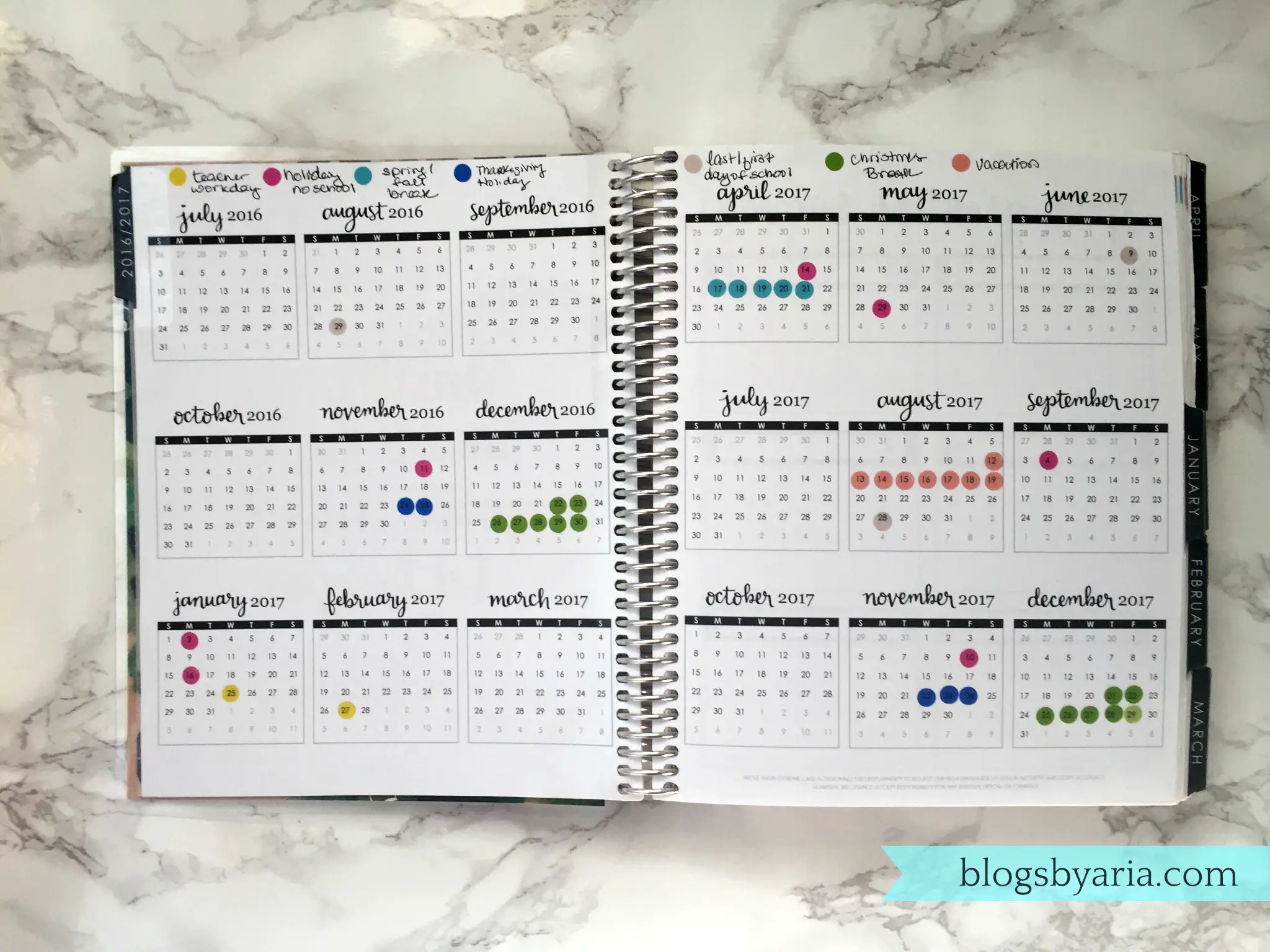 Year at a Glance -- Prepping Your Planner for the New Year