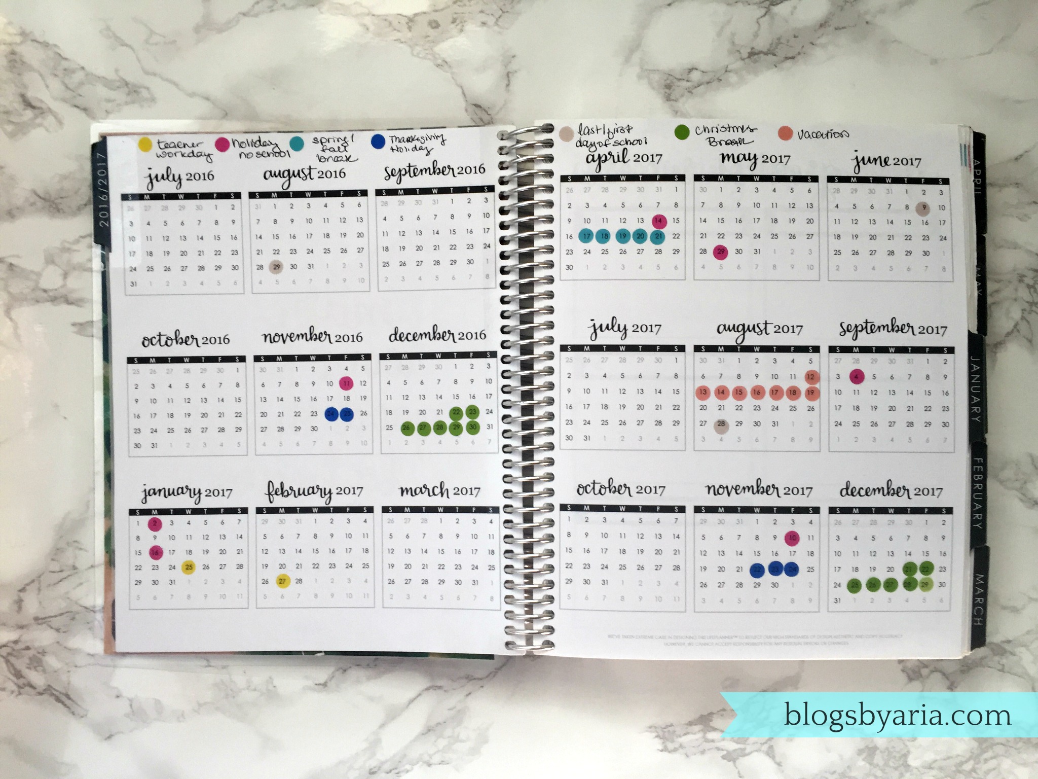 Year at a Glance -- Prepping Your Planner for the New Year