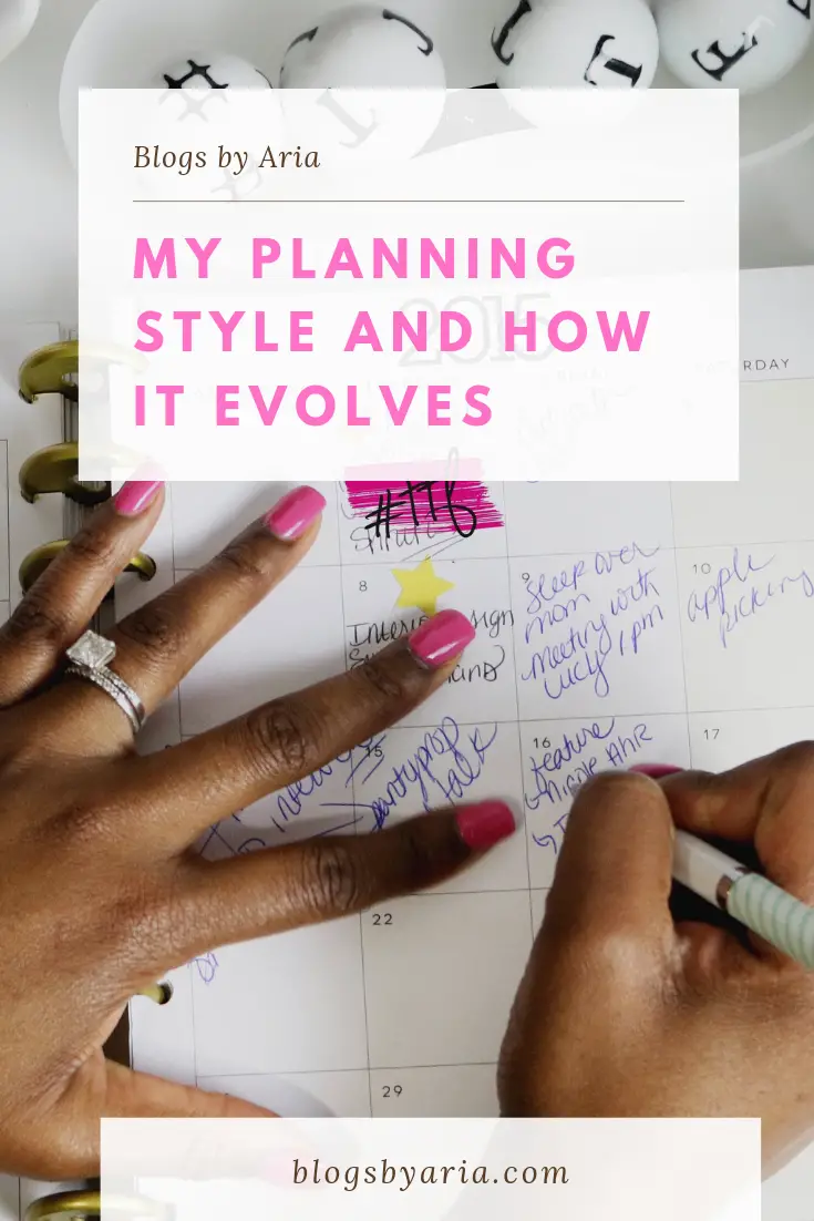 my planning style