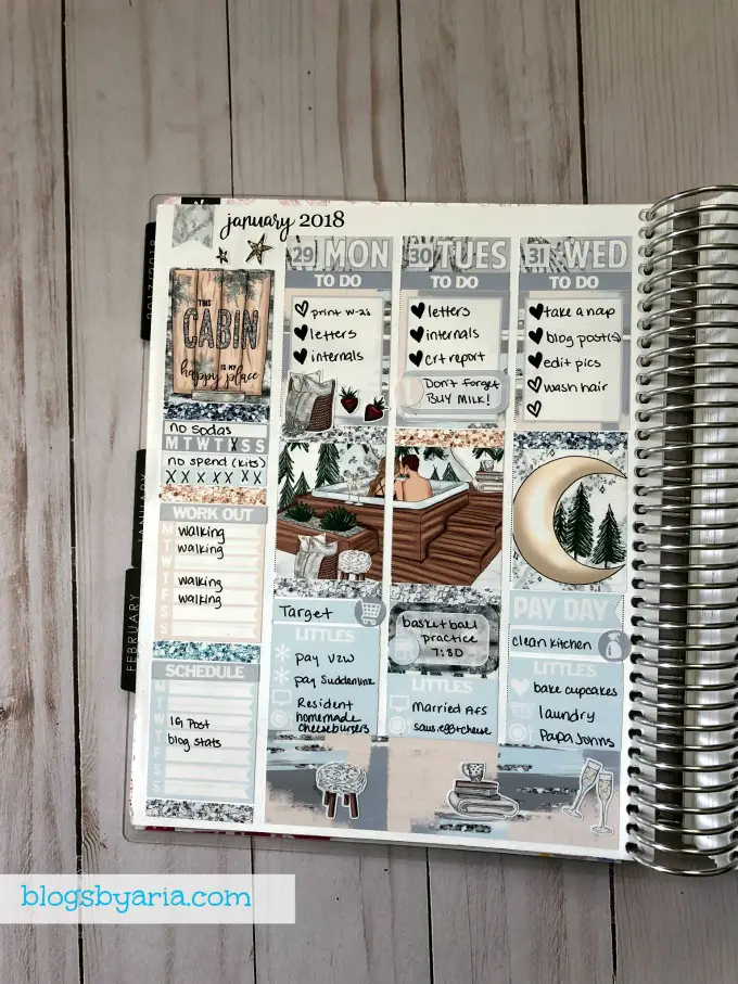 Planning with stickers in your planner
