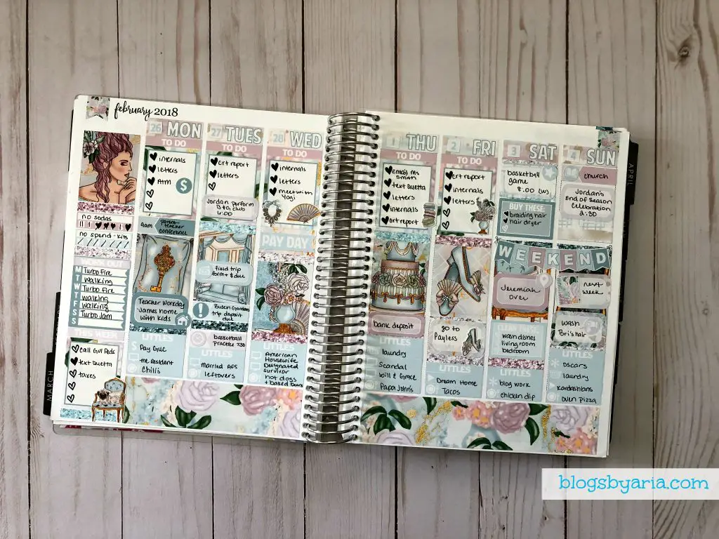 Glamplanning in my Life Planner