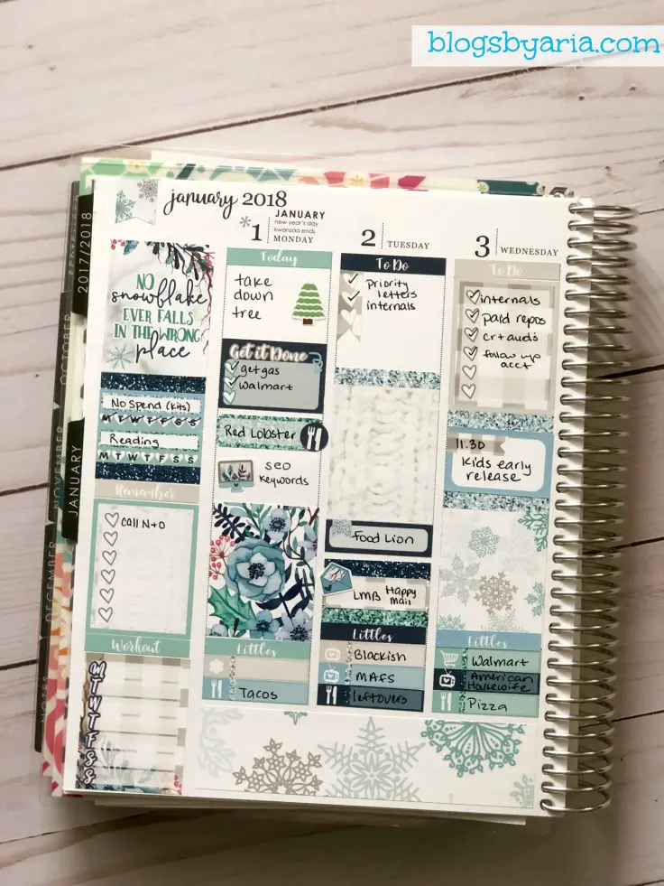 How I organize my planner