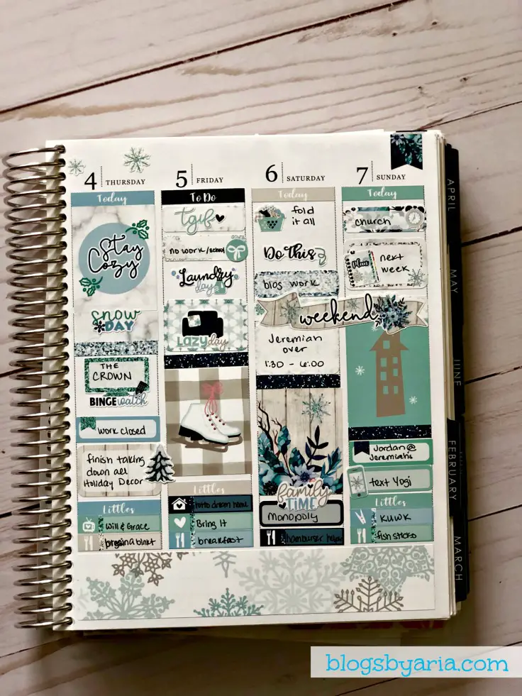 Planning with stickers in your planner