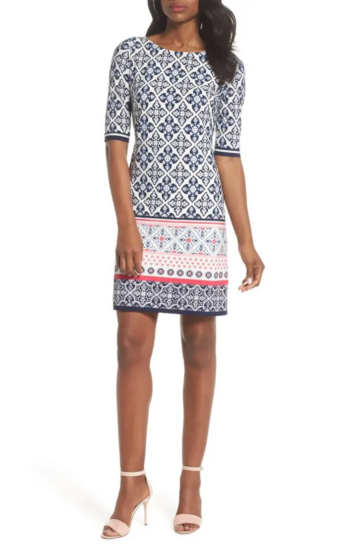 Eliza J Print Sheath Dress