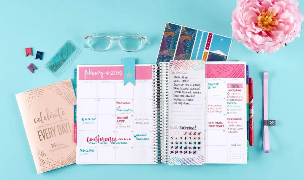 Erin Condren Life Planner monthly spread