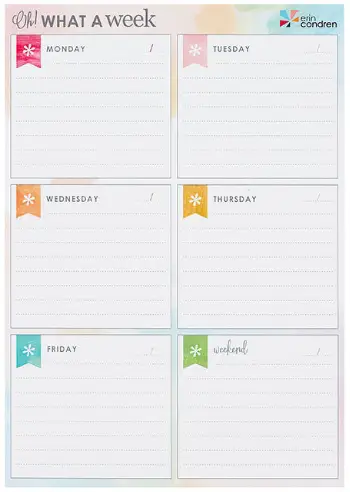 Oh What a Week Planning Notepad 