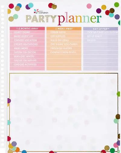 Erin Condren Snap-In Party Planner Dashboard
