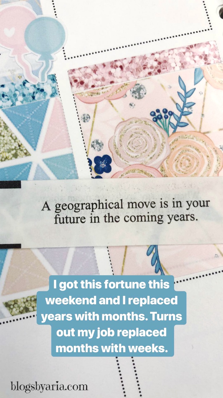 My fortune cookie was right--we're moving!!