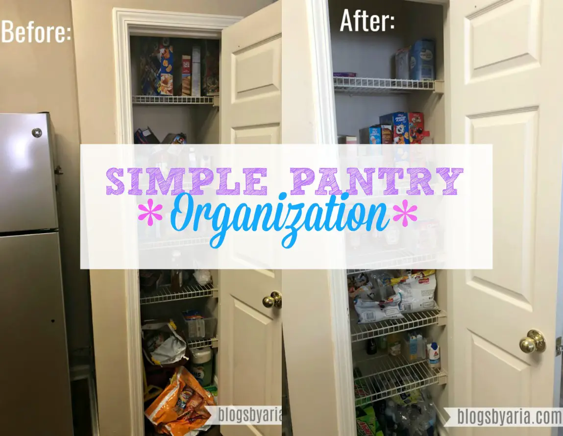 Simple Pantry Organization Before & After