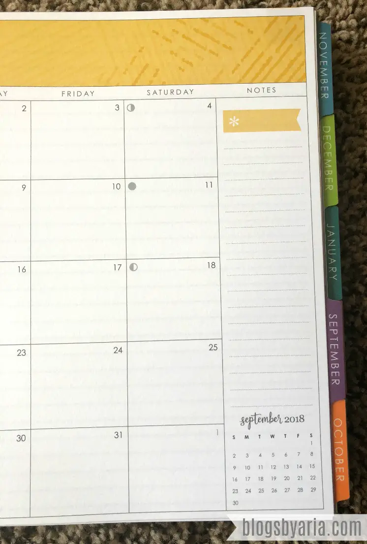 Erin Condren Deluxe Monthly Planner Mini Month Preview