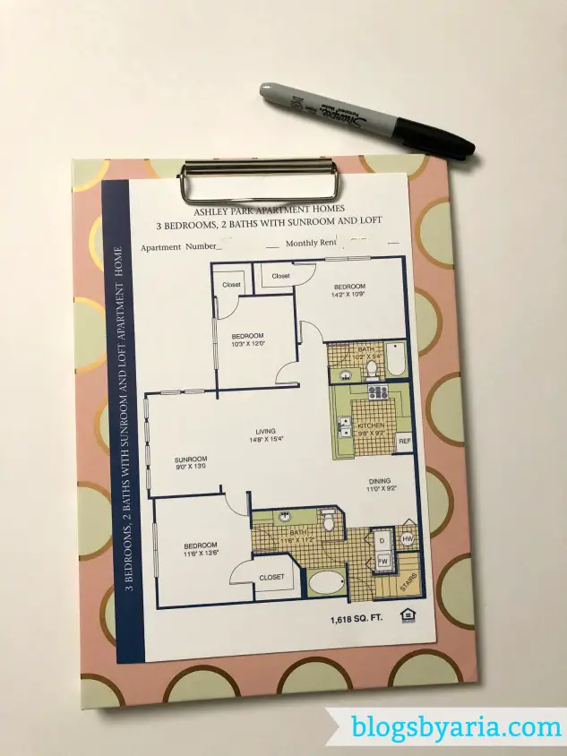 Making a floor plan to decide what boxes go where helps the movers put boxes where they belong.