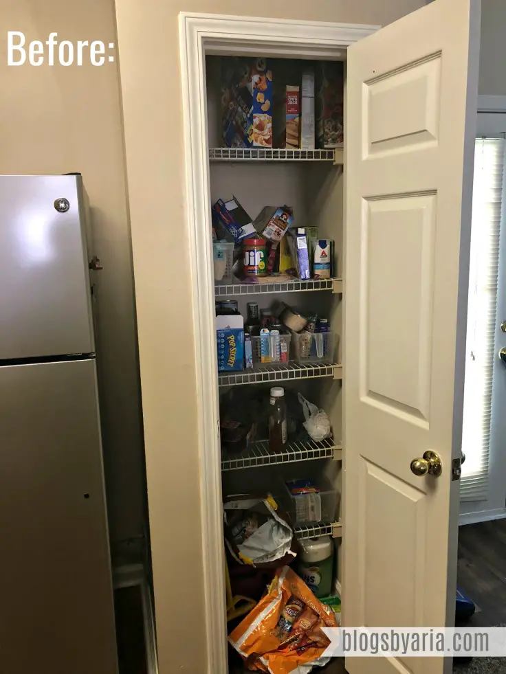 Simple Pantry Organization The Before