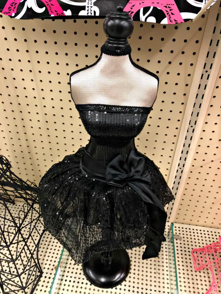 Black Mannequin Dress Form with Black Stand