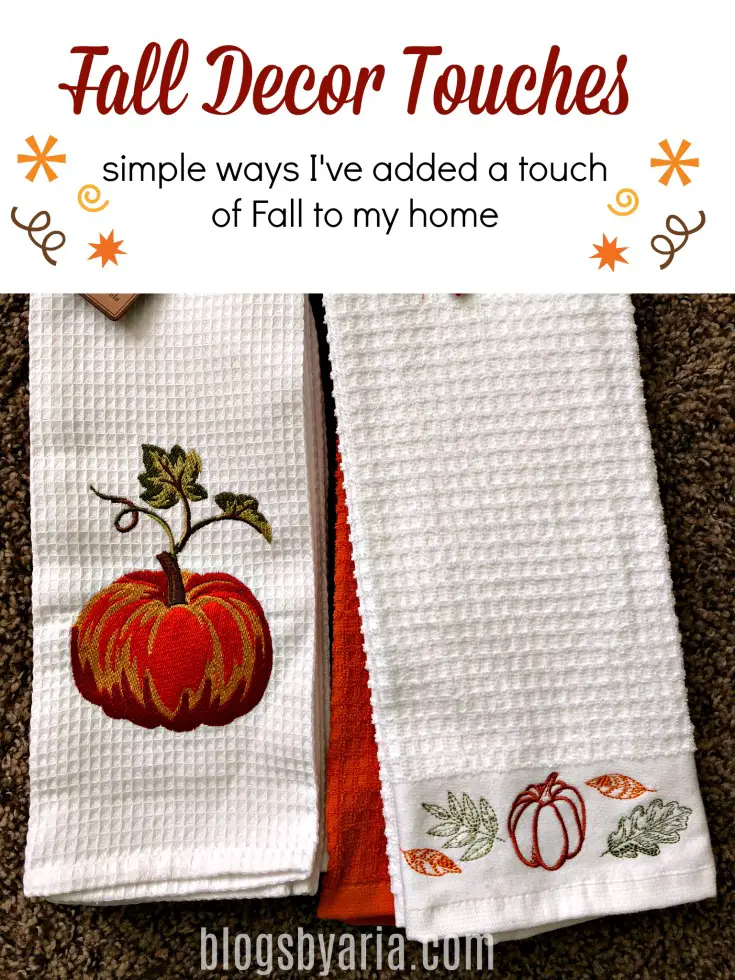 Fall Decor Touches - Simple ways I've added a touch of Fall to my home