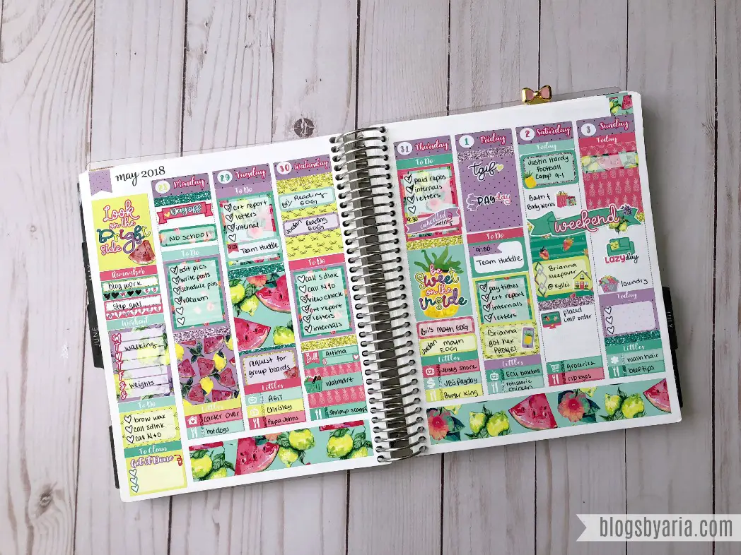 Lexie Kylie Designs Weekly Planner Spread