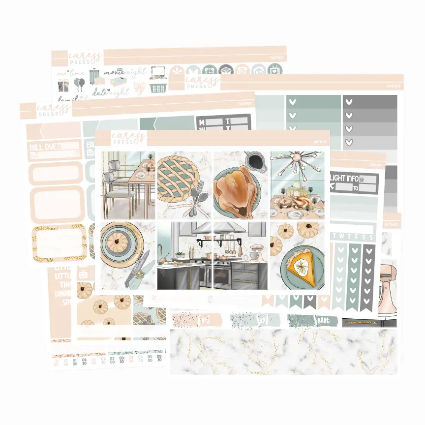 Caress Press Gather Planner Sticker Kit