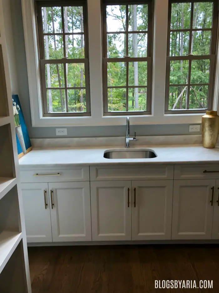 walk in pantry with prep sink