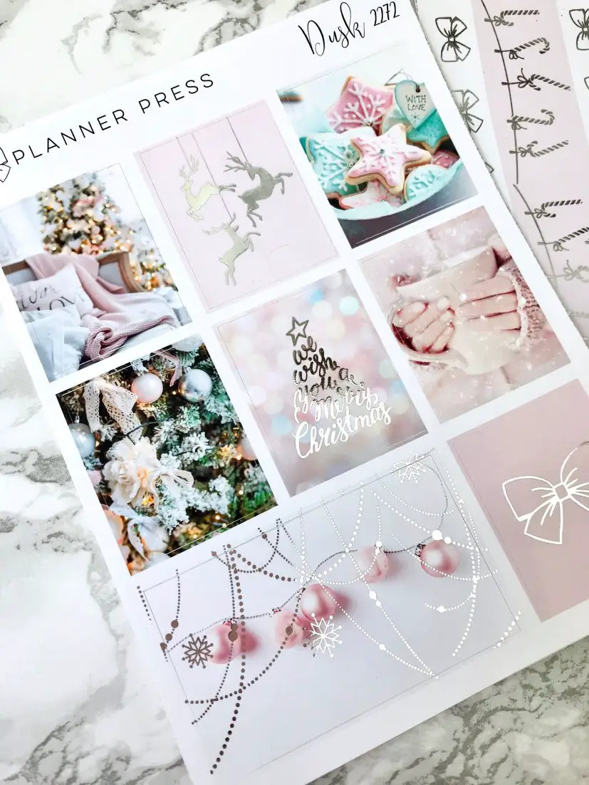 Planner Press Christmas Blush Weekly Planner sticker kit