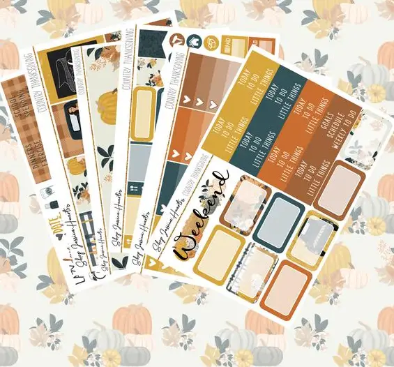 Shop Jessica Hearts Country Thanksgiving Weekly Planner Kit