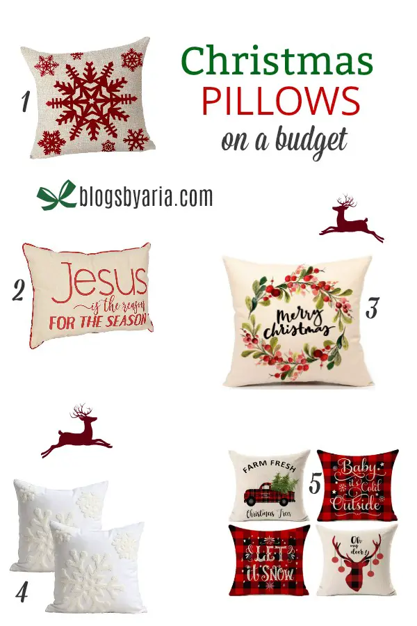 Christmas Pillows on a Budget