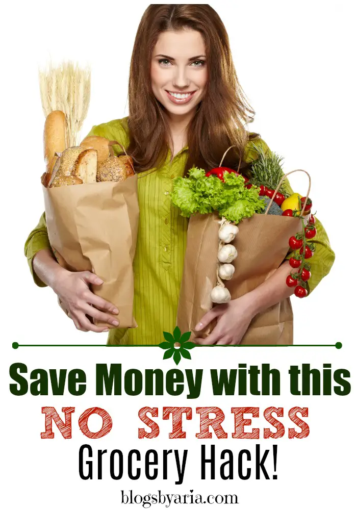 Save money with this no stress grocery hack! #savemoney #frugalliving