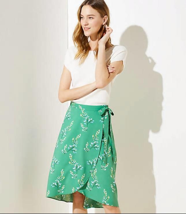 FLOWER BRANCH WRAP SKIRT