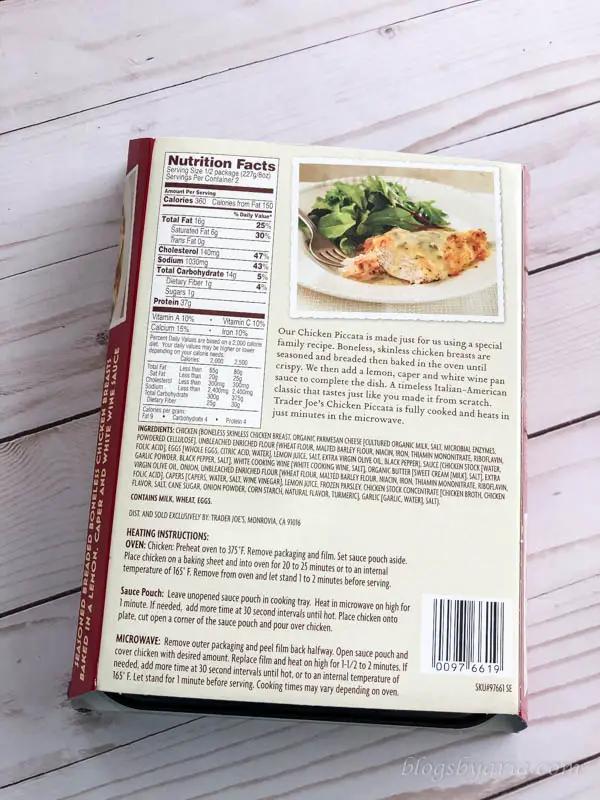 A Few Good Things - Trader Joe's Chicken Piccata - a great low carb dinner option!