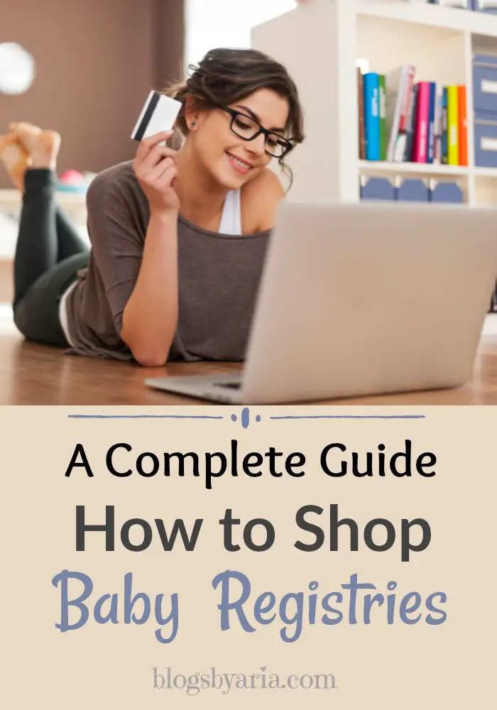 shopping online for baby registry