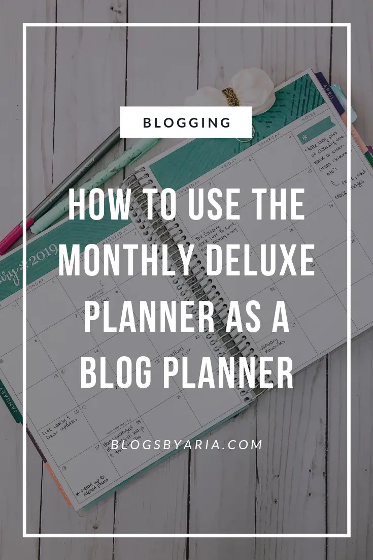 How to use the Erin Condren Monthly Deluxe Planner as a blog planner