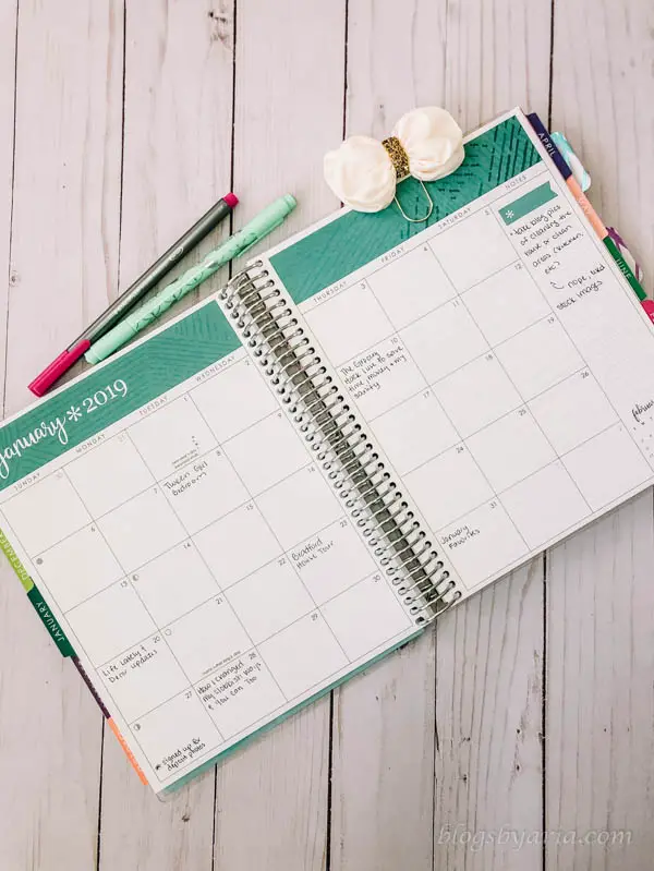 how I use my Erin Condren Deluxe Monthly Planner as a blog planner